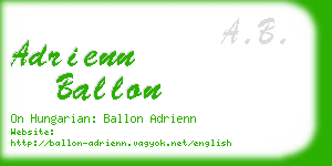 adrienn ballon business card